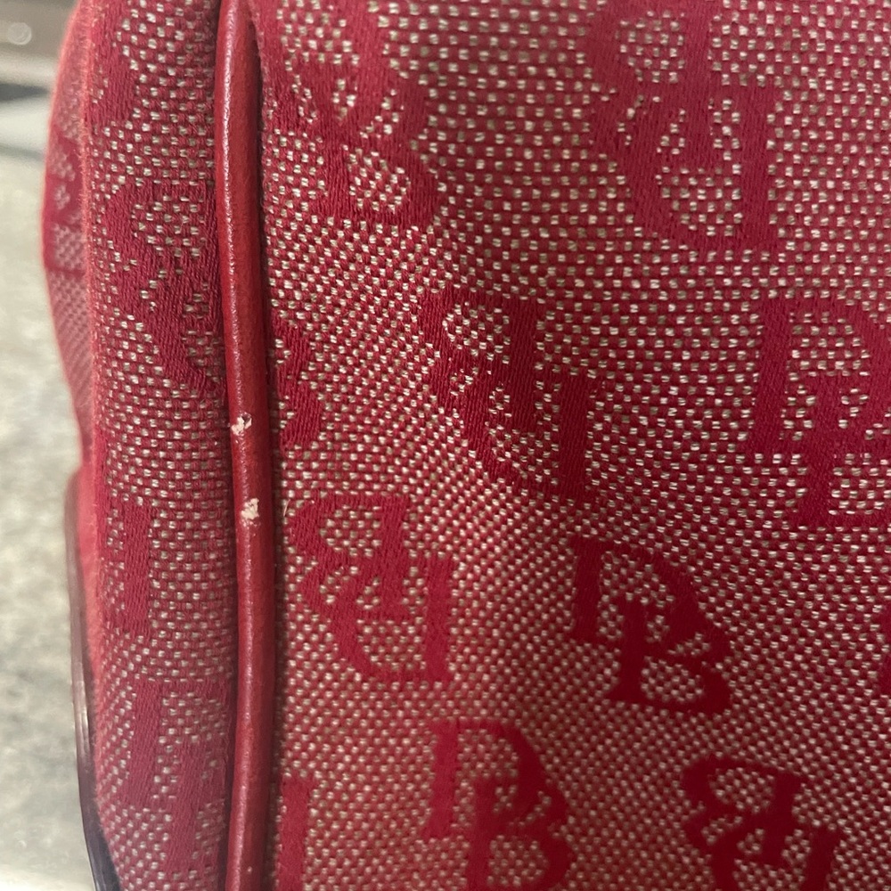 Dooney & Bourke Red Satchel with DB Monogram - Picture 11 of 12